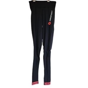 NWT ZEROPOINT Women's Power Compression Tights Size XS Black/Neon Coral European